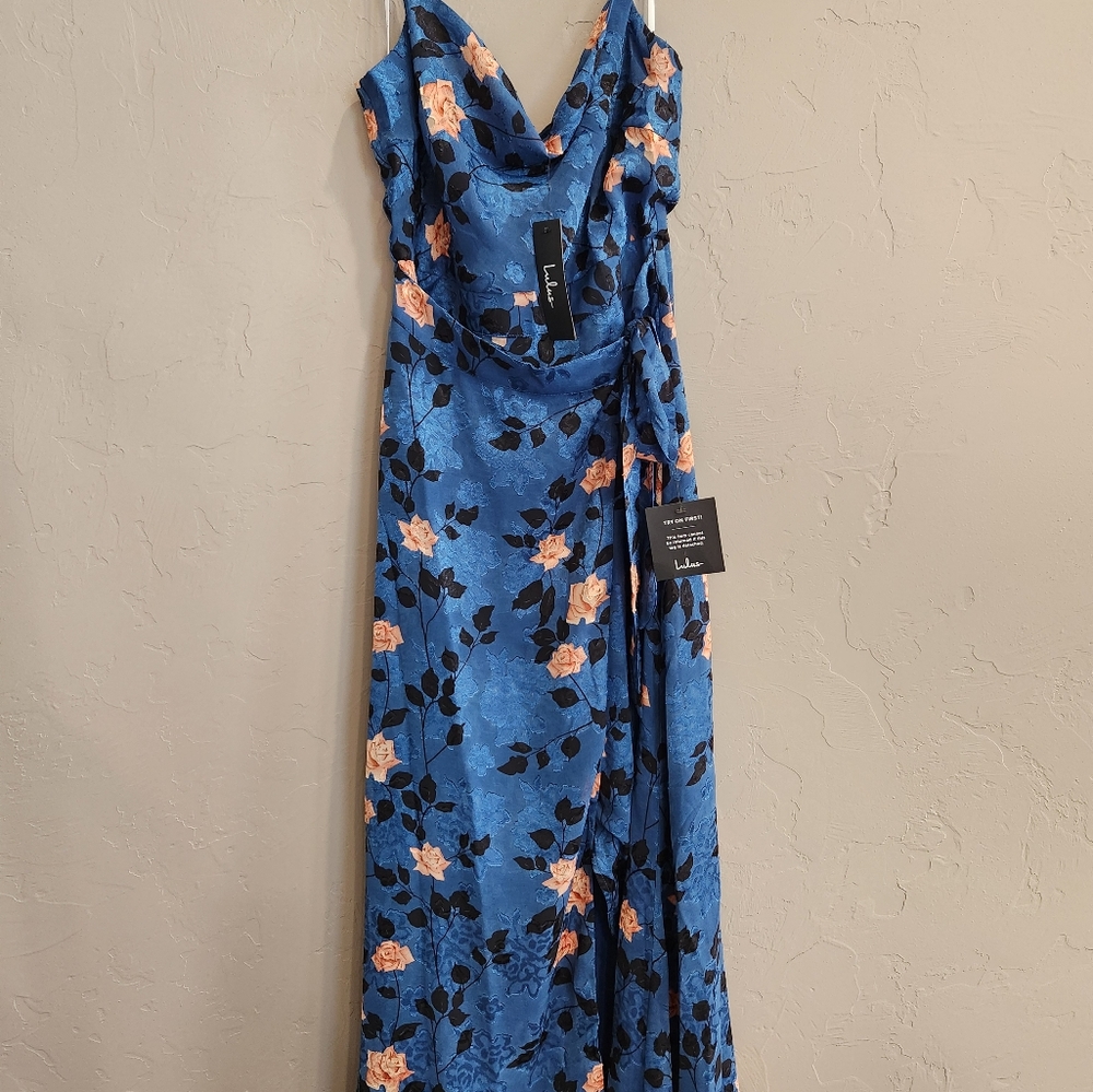 Lulu's Blue Floral Dress
